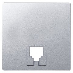 Накладка на телефонную розетку RJ-11 RJ-12 Simon 82 Detail, алюминий