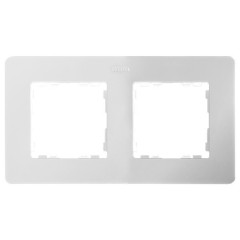 Рамка 2 поста Original Simon 82 Detail, белый-чёрный
