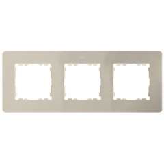 Рамка 3 поста Original Simon 82 Detail, слоновая кость-тростниковый сахар