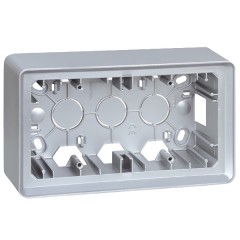 Коробка для накладного монтажа 2 поста Simon 82 Detail, алюминий
