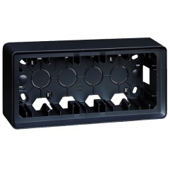 Коробка для накладного монтажа 3 поста Simon 82 Detail, графит
