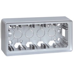 Коробка для накладного монтажа 3 поста Simon 82 Detail, алюминий