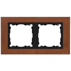 Рамка 2 поста Simon 82 Nature металл, окалина-графит