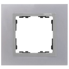 Рамка 1 пост Simon 82 Nature металл, алюминий-алюминий