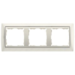 Рамка  3 поста Simon 82, слоновая кость-слоновая кость