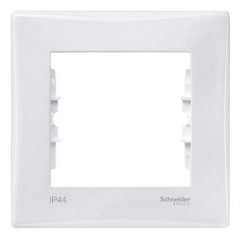 Рамка Sedna 1 пост IP44, белый New