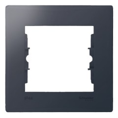 Рамка Sedna 1 пост IP44, графит New