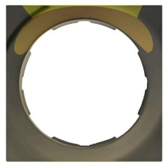 Рамка 1 пост круг в квадрате Simon 88 золото