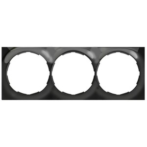 Отзывы Рамка 3 поста круг в квадрате Simon 88 воронёная сталь