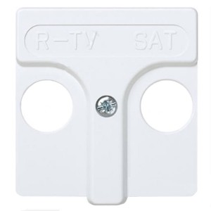 Купить Накладка на розетку телевизионную R-TV+SAT широкий модуль Simon 27, белый