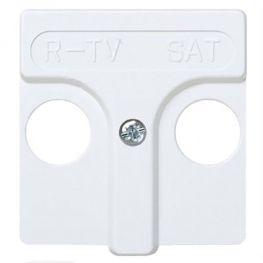 Купить Накладка на розетку телевизионную R-TV+SAT широкий модуль Simon 27, белый