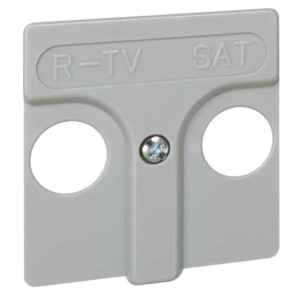 Купить Накладка на розетку телевизионную R-TV+SAT широкий модуль Simon 27, серый