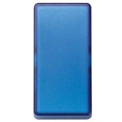 Клавиша декоративная сменная для выключателя (узкий модуль) Simon 27 Play, прозрачный синий