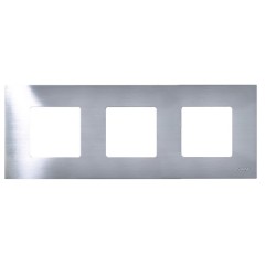 Накладка декоративная на рамку базовую 3 поста Simon 27 Play Arctic, титан