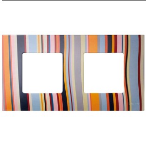 Накладка декоративная на рамку базовую 2 поста Simon 27 Play Extrem, многоцветный поток