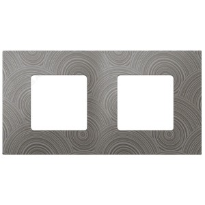 Накладка декоративная на рамку базовую 2 поста Simon 27 Play Extrem, текстурный серый