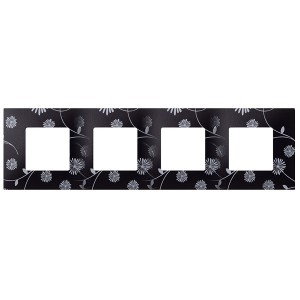 Отзывы Накладка декоративная на рамку базовую 4 поста Simon 27 Play Extrem, чёрное и белое