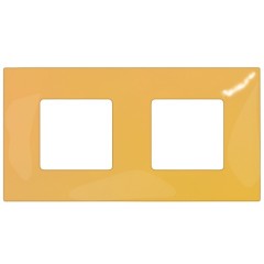 Накладка декоративная на рамку базовую 2 поста Simon 27 Play Color, жёлтый
