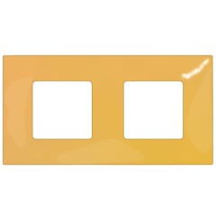 Накладка декоративная на рамку базовую 2 поста Simon 27 Play Color, жёлтый