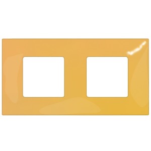 Накладка декоративная на рамку базовую 2 поста Simon 27 Play Color, жёлтый