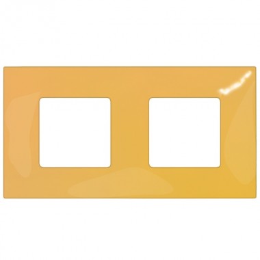 Купить Накладка декоративная на рамку базовую 2 поста Simon 27 Play Color, жёлтый