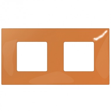 Купить Накладка декоративная на рамку базовую 2 поста Simon 27 Play Color, оранжевый