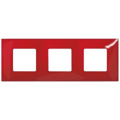 Накладка декоративная на рамку базовую 3 поста Simon 27 Play Color, красный