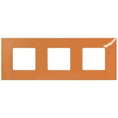 Накладка декоративная на рамку базовую 3 поста Simon 27 Play Color, оранжевый
