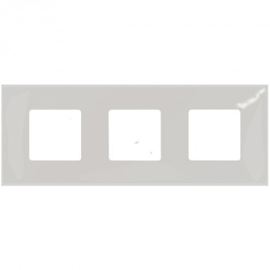 Отзывы Накладка декоративная на рамку базовую 3 поста Simon 27 Play Color, прозрачный серый