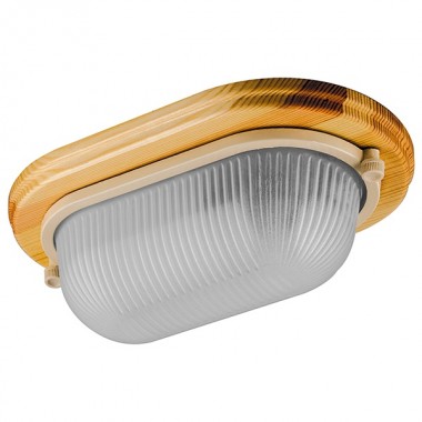 Купить Светильник для бани термостойкий 130° на деревянной основе Клен, IP54 E27 овал НБО 04-60-011