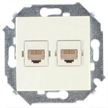 Отзывы Розетка компьютерная двойная RJ45 кат.6a Systimax Simon 15, слоновая кость