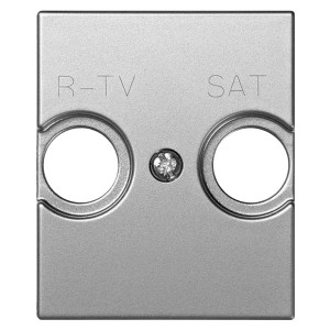 Купить Накладка на телевизионную розетку R-TV+SAT широкий модуль Simon 82 Centralizations, алюминий