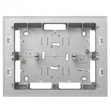 Отзывы Монтажная коробка для накладного монтажа (под 2-хрядную рамку), 250*193*53мм, S82C, алюминий
