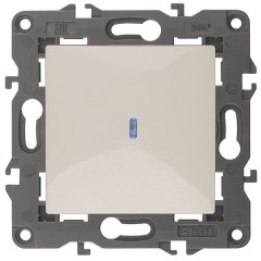 Выключатель с подсветкой 10АХ-250В IP20 Эра Elegance слоновая кость 14-1102-02 (бежевый)