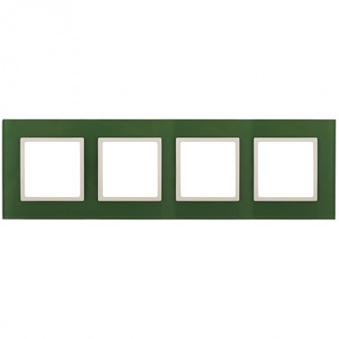 Отзывы Рамка на 4 поста стекло Эра Elegance зелёный+слоновая кость 14-5104-27 (бежевый)