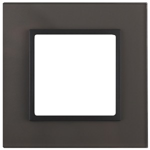 Рамка на 1 пост стекло Эра Elegance серый+антрацит 14-5101-32