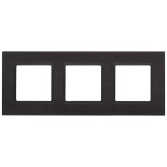 Рамка на 3 поста металл Эра Elegance чёрный+антрацит 14-5203-05