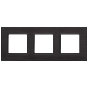 Обзор Рамка на 3 поста металл Эра Elegance чёрный+антрацит 14-5203-05