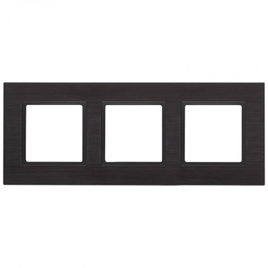 Обзор Рамка на 3 поста металл Эра Elegance чёрный+антрацит 14-5203-05