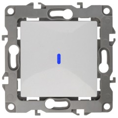 Выключатель с подсветкой 10АХ-250В IP20 Эра 12, белый 12-1102-01