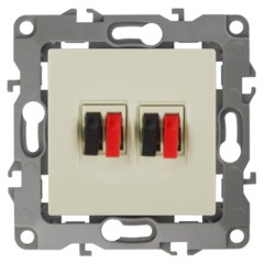 Розетка аудио двойная IP20 Эра 12, слоновая кость 12-3112-02 (бежевый)