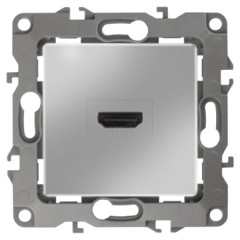Розетка HDMI IP20 Эра 12, алюминий 12-3114-03