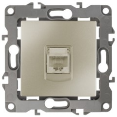 Розетка информационная RJ45 кат.5е IP20 Эра 12, шампань 12-3107-04