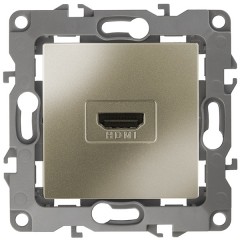 Розетка HDMI IP20 Эра 12, шампань 12-3114-04