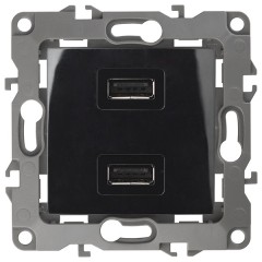 Устройство зарядное USB 230В/5В-2100мА IP20 Эра 12, чёрный 12-4110-06