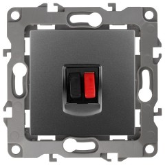Розетка аудио IP20 Эра 12, графит 12-3111-12