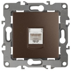 Розетка информационная RJ45 кат.5е IP20 Эра 12, бронза 12-3107-13