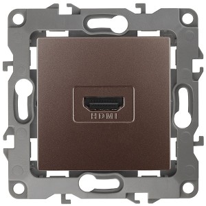 Обзор Розетка HDMI IP20 Эра 12, бронза 12-3114-13