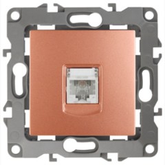 Розетка телефонная RJ11 IP20 Эра 12, медь 12-3105-14