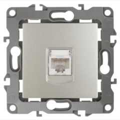 Розетка информационная RJ45 кат.5е IP20 Эра 12, перламутр 12-3107-15